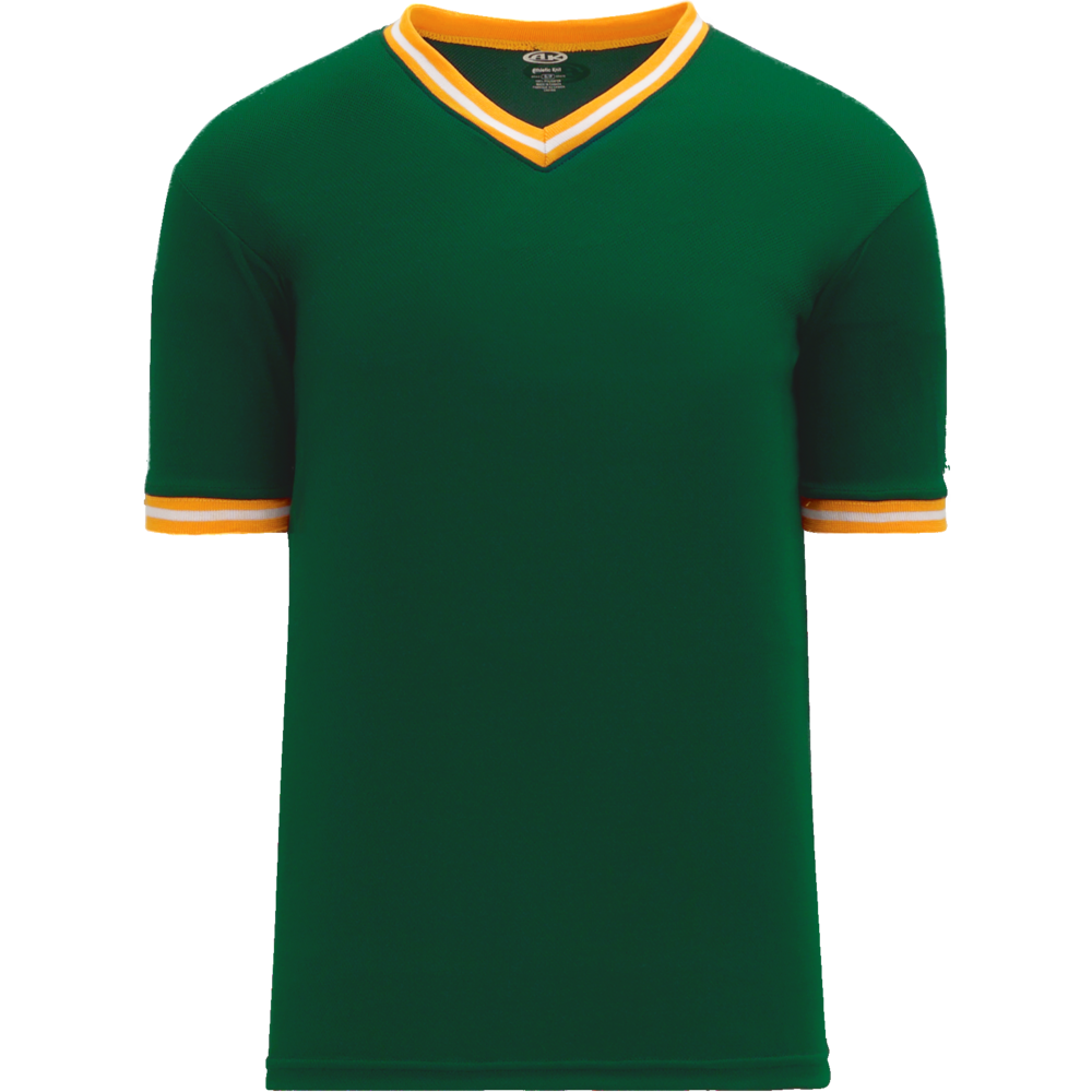Pullover Baseball Jerseys BA1333-G01 — Dark_Green/Gold/White