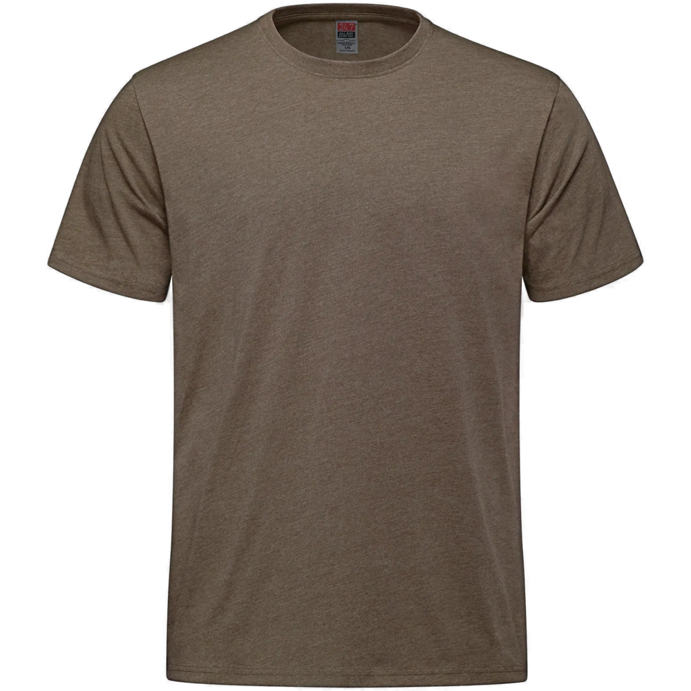S05650 - Sprint - Adult 50/50 Cotton/Polyester Crewneck  T-Shirt — Brown Heather