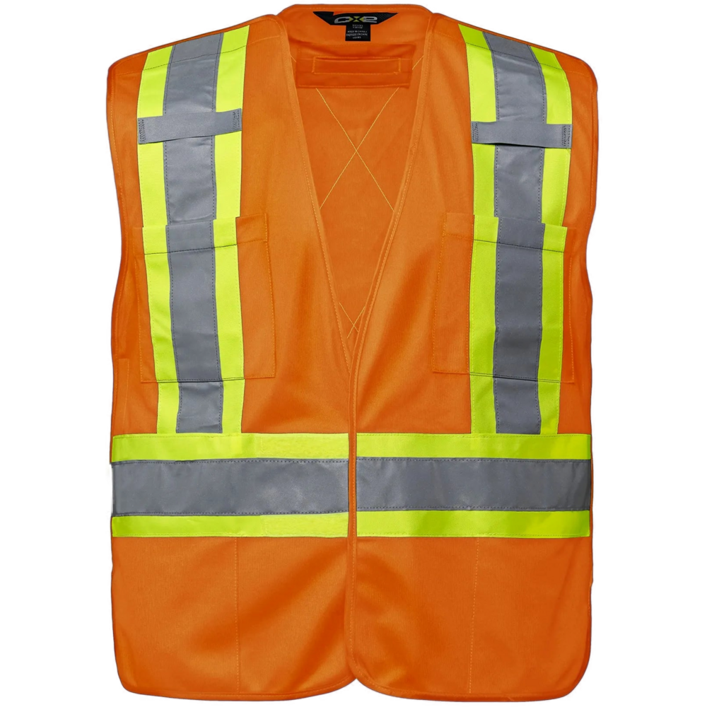 L01145 - Vanguard - Tricot Hi-Vis 5 Point Tear-Away Vest - Dual Sized