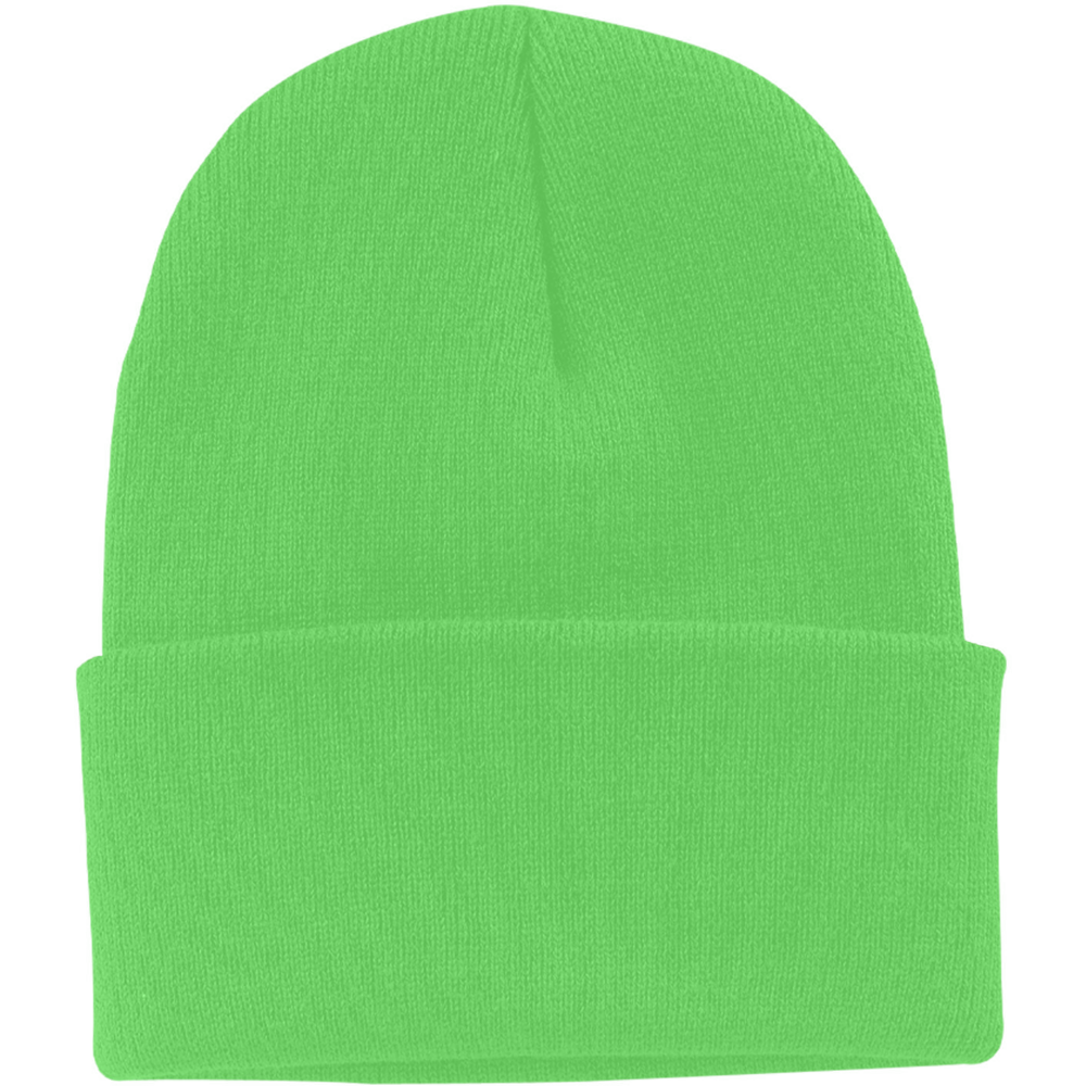 Everyday Knit Cuff Toque — Neon Lime