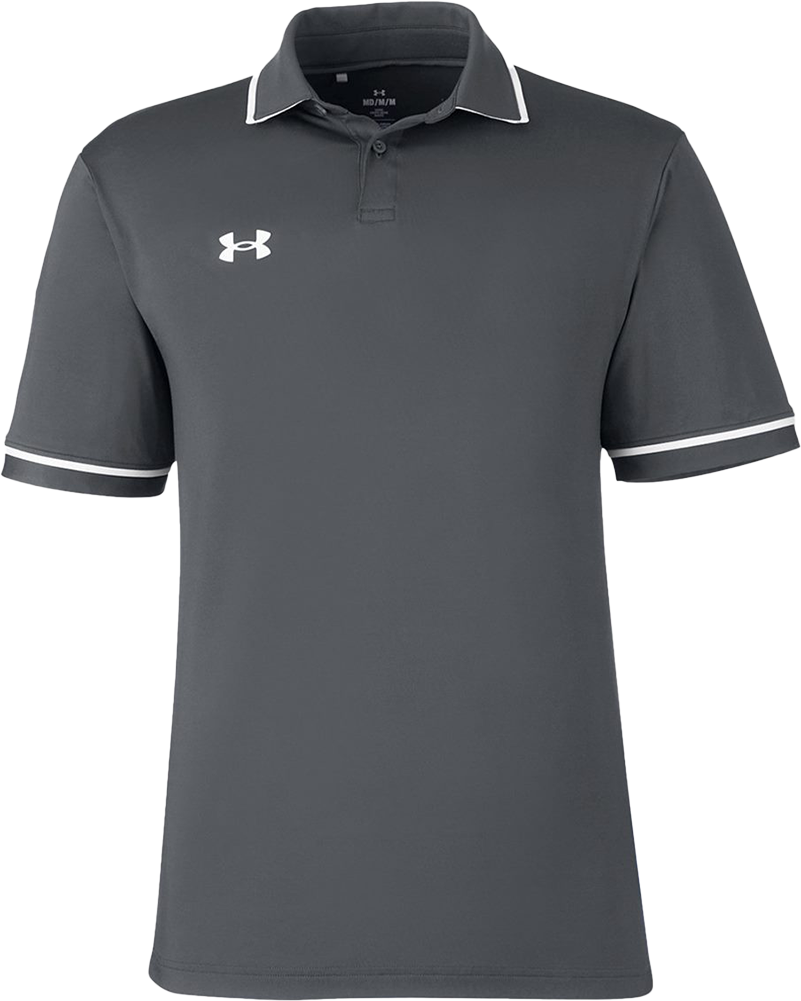 Tipped Teams Performance Polo — CS Grey Light Heather/ White